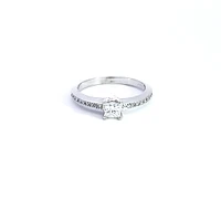 14K White Gold 0.45cttw Princess Cut Diamond Engagement Ring