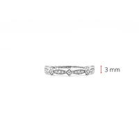 10K White Gold 0.17cttw Diamond Ring, size 6.5