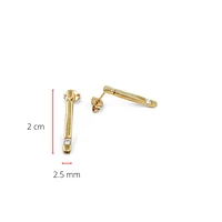 10K Yellow Gold 0.14cttw Canadian Diamond Line Dangle/Drop Earrings