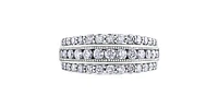 10K White Gold 1.00cttw Illusion Setting Diamond Ring, size 6.5
