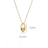 10K Yellow Gold 0.066cttw Canadian Diamond Necklace, 18"
