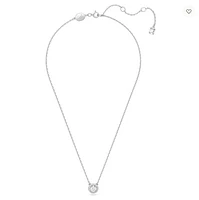 Swarovski Constella/Una pendant, Round cut, Pavé, White, Rhodium plated - 5636264