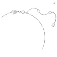 Swarovski Constella/Una pendant, Round cut, Pavé, White, Rhodium plated - 5636264