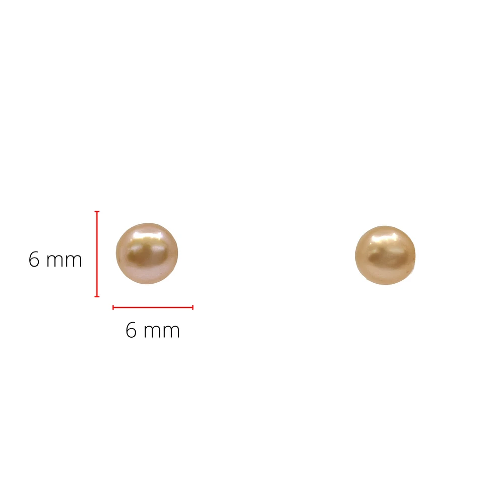 925 Sterling Silver 6-7mm Fresh Water Pearl Earrings with Butterfly Backs