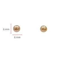 925 Sterling Silver 6-7mm Fresh Water Pearl Earrings with Butterfly Backs