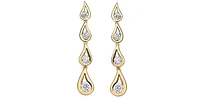 14K Yellow Gold 0.647cttw Canadian Diamond Dangle Earrings
