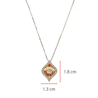 10K Rose Gold 0.20cttw Diamond Pendant, 18"