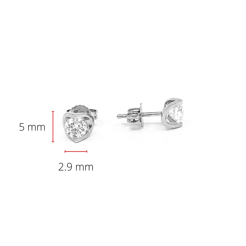 14K White Gold 0.20cttw Diamond Stud Earrings