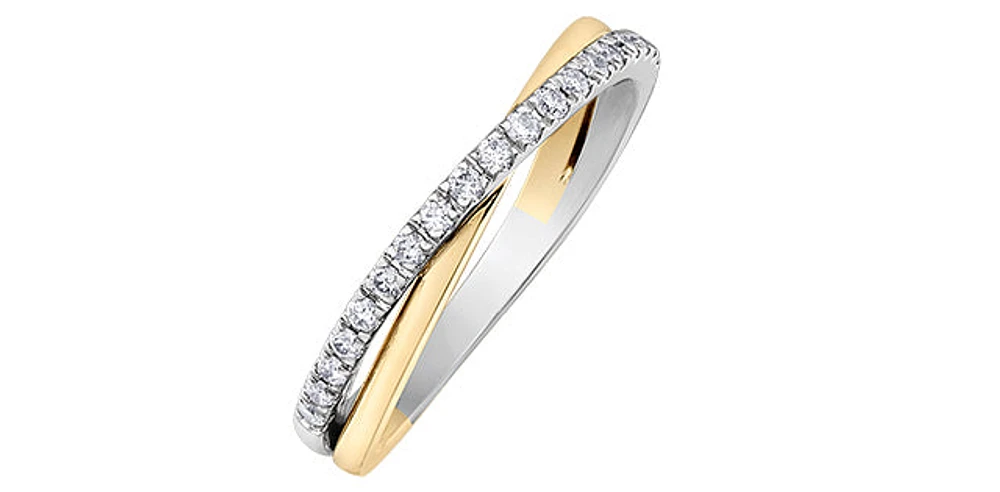 White and Yellow Gold Diamond Ring
