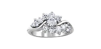 10K White Gold 1.00cttw Diamond Ring, size 6.5