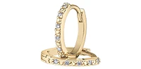 10K Gold 0.05cttw Diamond Hoop / Huggie Earrings
