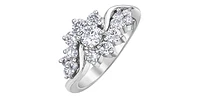 10K White Gold 1.00cttw Diamond Ring, size 6.5