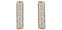 10K Yellow Gold Diamond Bar Earrings 0.072cttw