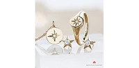 10K Yellow Gold 0.125cttw Canadian Diamond Star Stud Earrings