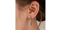 10K Yellow Gold Diamond Dangle Earrings 0.25cttw