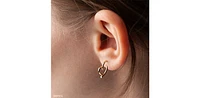 10K Yellow Gold Diamond Heart Earrings 0.01cttw