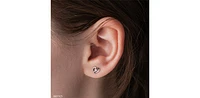 10K White Gold 0.03cttw Diamond Heart Earrings
