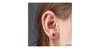 10K Gold Amethyst and Diamond Earrings