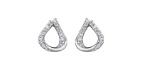10K White Gold 0.20cttw Diamond Earrings