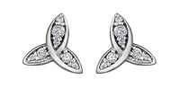 10K White Gold 0.15cttw Diamond Earring