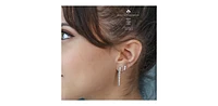 14K White Gold 1.50cttw Canadian Diamond Dangle Earrings