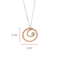 10K White & Rose Gold 0.08cttw Diamond Pendant, 18"