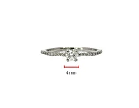 10K White Gold 0.30cttw Canadian Diamond Engagement Ring, size 6.5