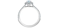 14K Gold 0.84cttw Lab Grown Oval Diamond Engagement Ring - / 4