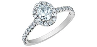 14K Gold 0.84cttw Lab Grown Oval Diamond Engagement Ring - / 4