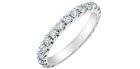 14K White Gold 1.00cttw Lab Grown Diamond Band