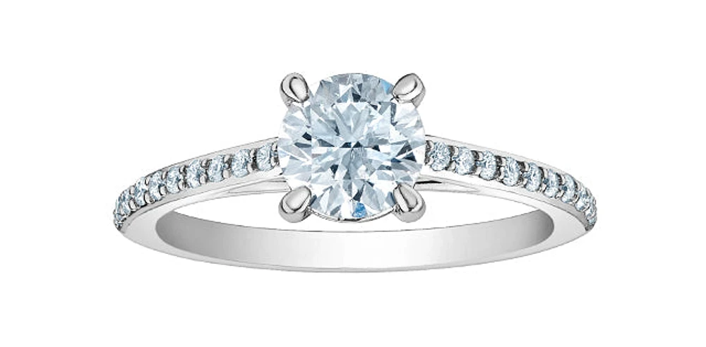 14K Gold 1.23cttw Lab Grown Diamond Engagement Ring - /