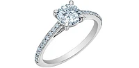 14K Gold 1.23cttw Lab Grown Diamond Engagement Ring - /