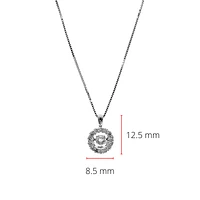 10K White Gold 0.35cttw Diamond Eternity Pendant, 18"