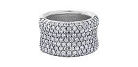 10K White Gold 2.00cttw Diamond Pavé Ring-Size 6.5