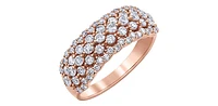 Tracking - 10K Rose Gold 1.00cttw Diamond Ring, size 6.5