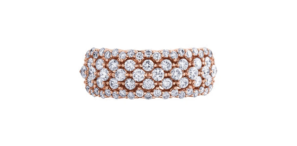Tracking - 10K Rose Gold 1.00cttw Diamond Ring, size 6.5