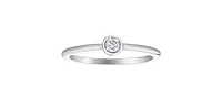 10K White Gold 0.15cttw Diamond Ring