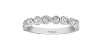 14K White Gold 0.40cttw Canadian Diamond Infinity Ring