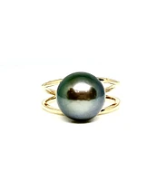 14K Yellow Gold Tahitian Pearl Ring