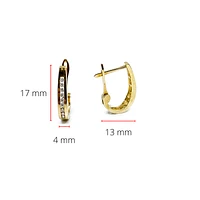 10K Yellow Gold 0.50cttw Diamond Hoop Earrings