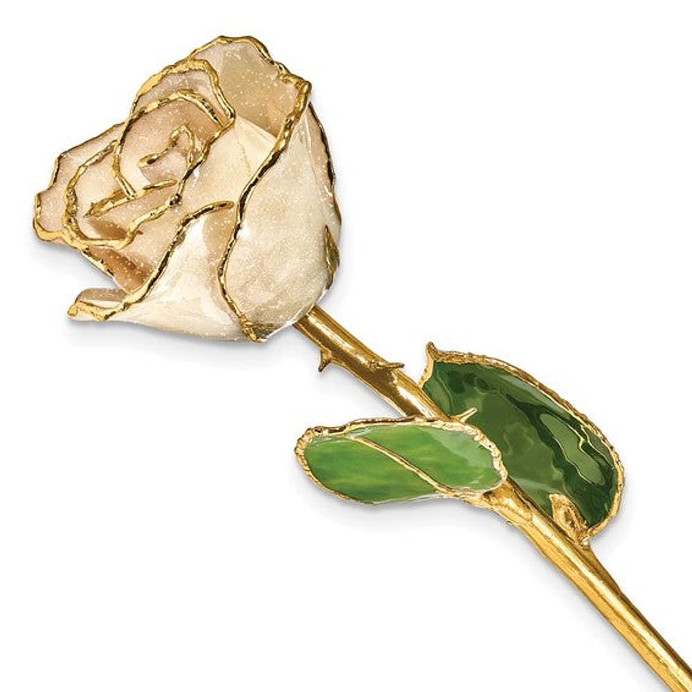 Lacquer Dipped Gold Trim Aqua Green Opalescent Rose Lacquer Dipped Gold Trim Aqua Green Opalescent Rose