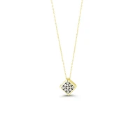 10K Yellow Gold 0.13cttw Diamond Pendant, 18"