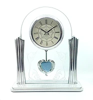 Heart Pendulum Glass Clock