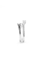 14K White Gold 0.56cttw Canadian Diamond Ring, size 6