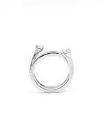 14K White Gold 0.56cttw Canadian Diamond Ring, size 6