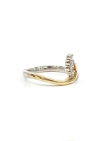 10K White & Yellow Gold 0.25cttw Diamond Ring, 6.5 - / 4.5