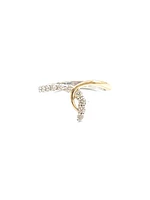 10K White & Yellow Gold 0.25cttw Diamond Ring, 6.5 - / 4.5