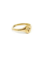 10K Yellow Gold 0.027 Canadian Diamond Ring, size 6.5