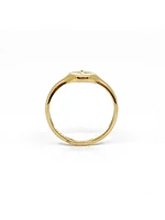 10K Yellow Gold 0.027 Canadian Diamond Ring, size 6.5