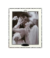 Pure White Epoxy Double 8X10" Frame with Engravable Plate